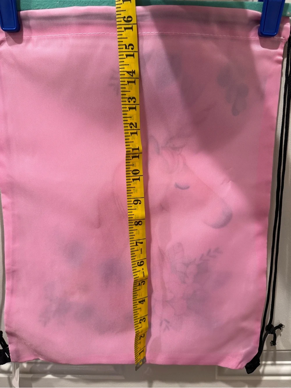 NWT Unicorn Floral Drawstring Bag - Pink